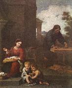 Holy Family with the Infant St John dh MURILLO, Bartolome Esteban